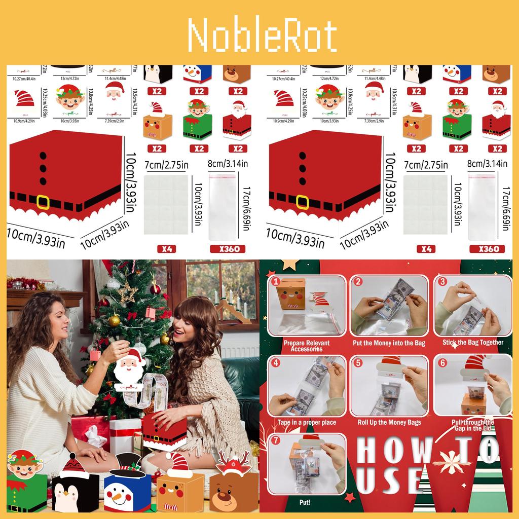 Holiday Christmas Pouch Set With Cash Extraction Feature For Festive Gifting