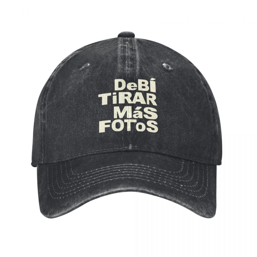 Debi Tirar Mas Fotos Bads Bunnys DtMF Herren Damen Baseballkappe Used Denim Hüte Kappe Klassisch Outdoor Verstellbare Passform Kopfbedeckung