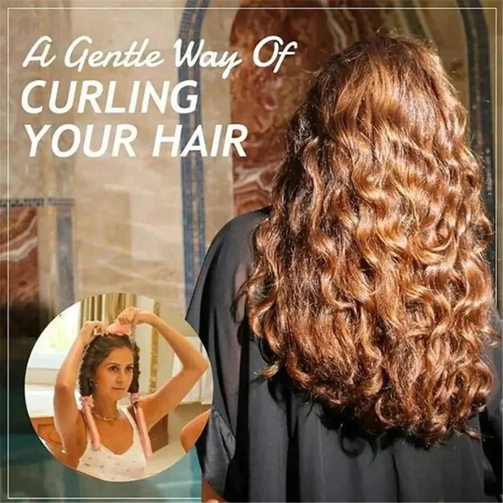 Heatless Curling Rod Headband No Heat Silk Curls Hair Products Ribbon Rollers Sleeping Soft Lazy Hair Curlers Hair Styling Amagi