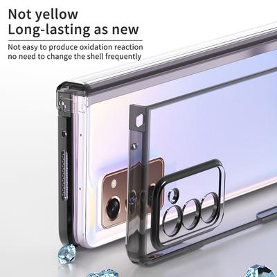 Detachable Plating For Samsung Galaxy Z Fold 2 Fold 3 Fold 4 Case Glass Flim Hinge Transparent Cover Screen Protector