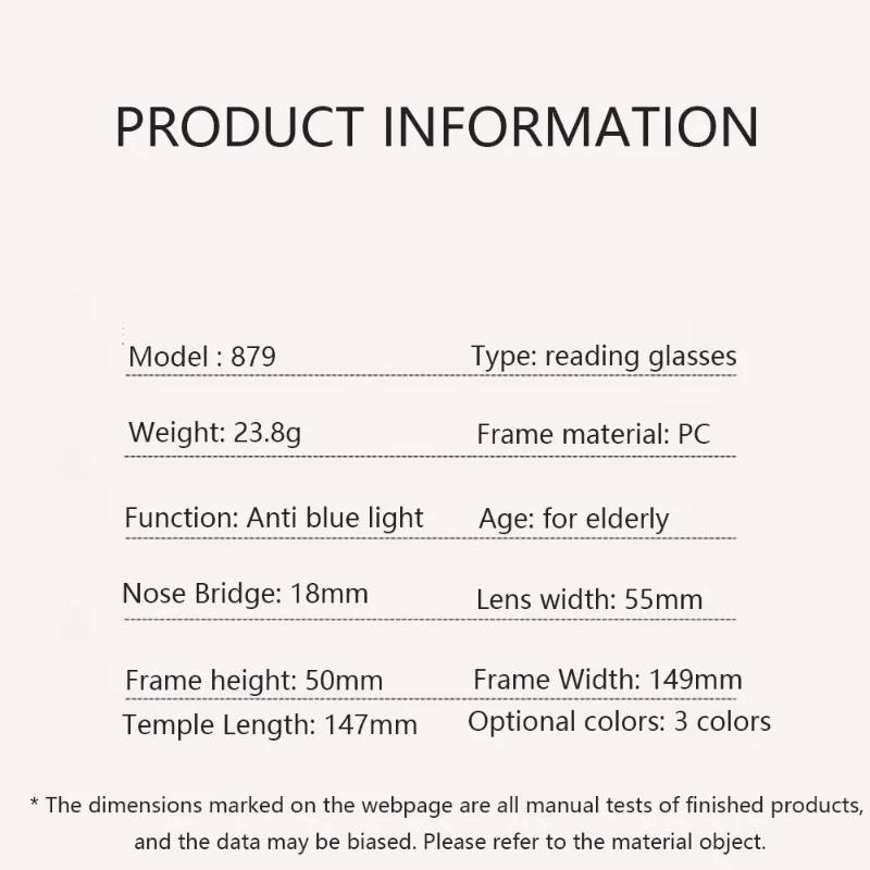 Men's and Women's Retro Cat Eye Reading Glasses New Colour Blocking Anti-blue Light Presbyopia Glasses Personalized Glasses