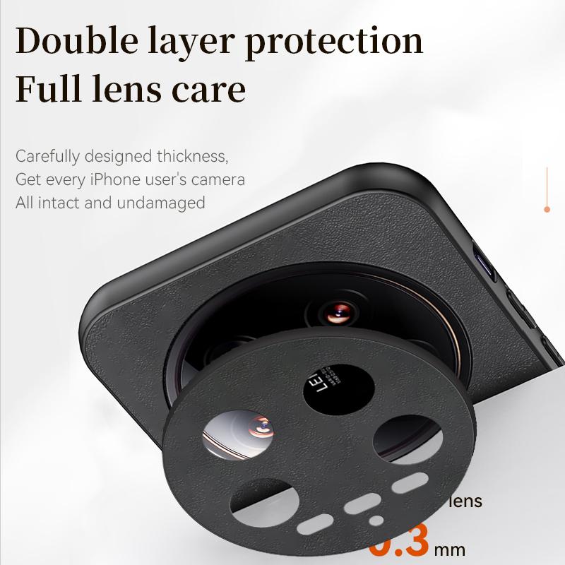 Etui dla Xiaomi Mi 14 Ultra Luksusowy Uchwyt Magnetyczny do Samochodu Etui na Telefon Dla Xiaomi Mi14 Ultra 14ultra Wstrząsoodporne PU Skórzane Tylne Etui