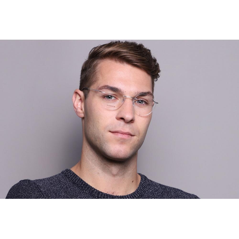 Rimless Oval Shiny Silver SmaRtbuy Collection Hayat Rt 006a C2 Fashion Unisex Eyeglasses