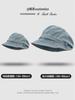 Stylish Denim Beret Hat For Women And Men In Light Blue And Dark Blue Colors Perfect For Spring With Embroidered Detail