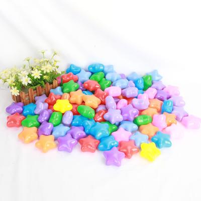 100 Stück Baby Bällebäder Flexible Bunte Pentagramm/Herz Ozeanball Griff üben Emotionale Geborgenheit BPA-freie Plastikpoolball-Spielzeuge
