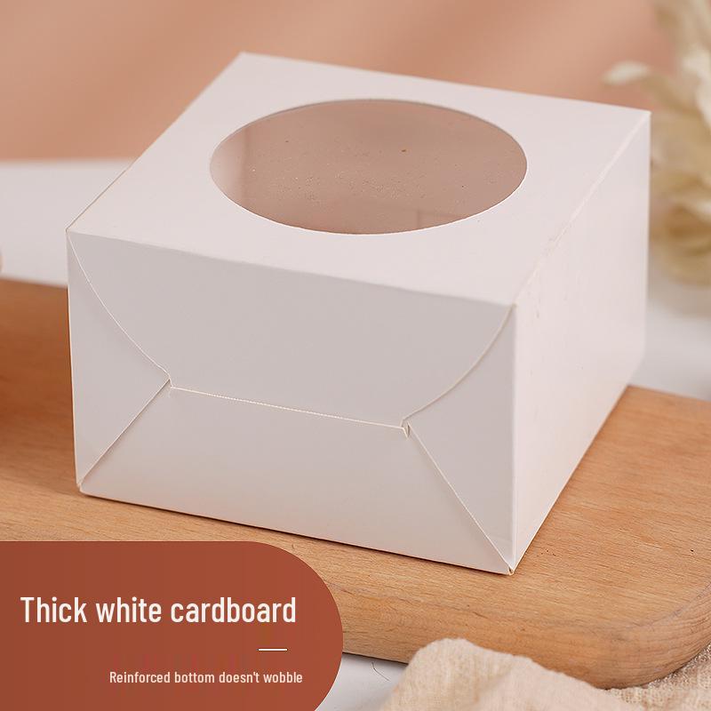 Transparent Window Cake, Muffin, and Cupcake Box for Packaging and Takeout
