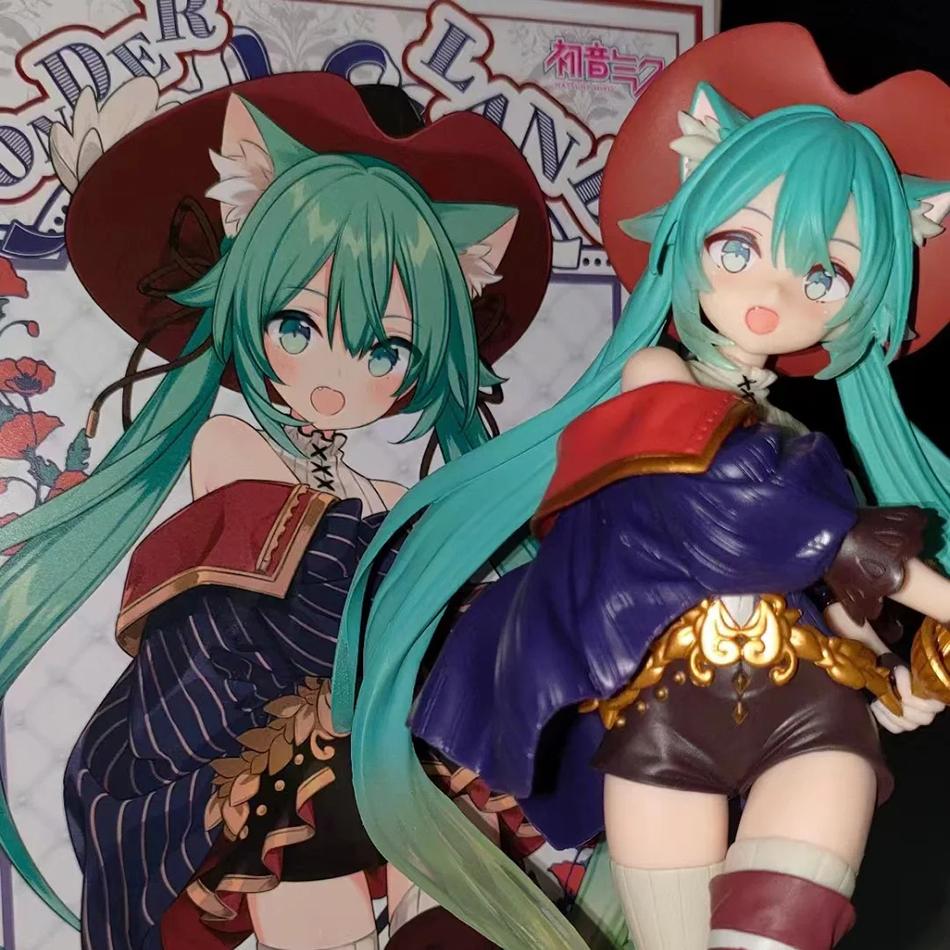 New Hatsune Miku Anime Figure Toys Puss in Boots Kawaii Cartoon Wonderland Thumbelina Action Figurine Model Dolls Birthday Gifts