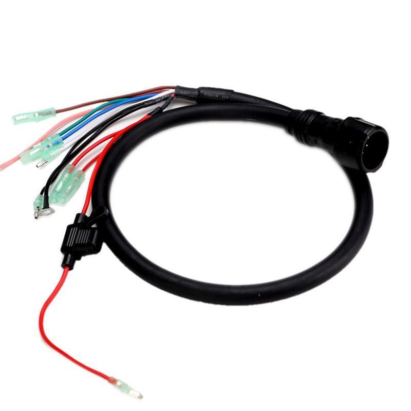 61T-82590-00 Outboard 7Pin Wire Harness Hardness Assy For Outboard Motor 2T 25HP 30HP C25 C30 Parsun Hidea Seapro-A54R NONE чёрный