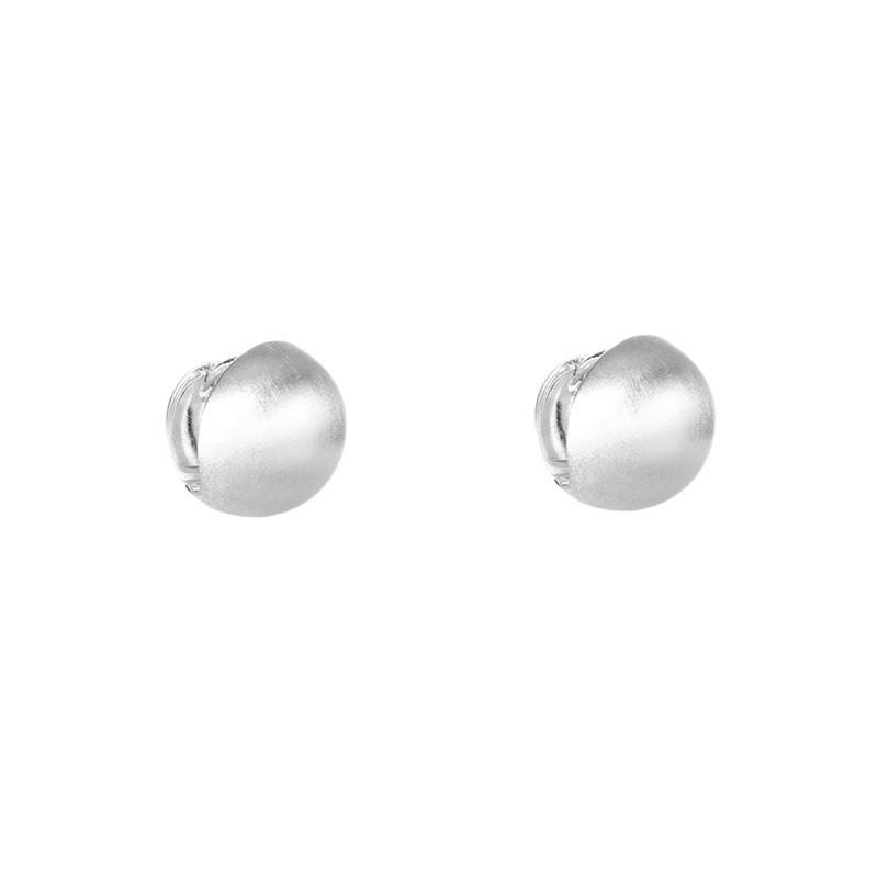 Brushed Ball Earrings Women's High-end Matte Niche Design Light Luxury Temperament Ball Ear Buckle Texture Retro Stud Earrings
