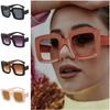 NEW Women Concave Sunglasses Jelly Color Sun Glasses Anti-UV Spectacles Square Eyeglasses Personality Oversize Frame Google
