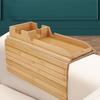 Sofa Arm Tray Wood Double Use Removable Foldable Couch Armrest Table for Drinks Snacks