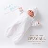 Cream De Coco with Angel Wing Embroidery Crotch Newborn Baby Cotton Made In Japan Double-Face Two-Way All-in-One [Interchangeable Snaps/2-Way] 100%