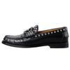 Gucci Interlocking Leather Men's Casual Shoes Men's Black 738469 17X00 1000