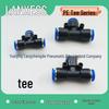 Pneumatic T-Piece Quick Connectors, Plastic Air Tubing, PE6-16mm