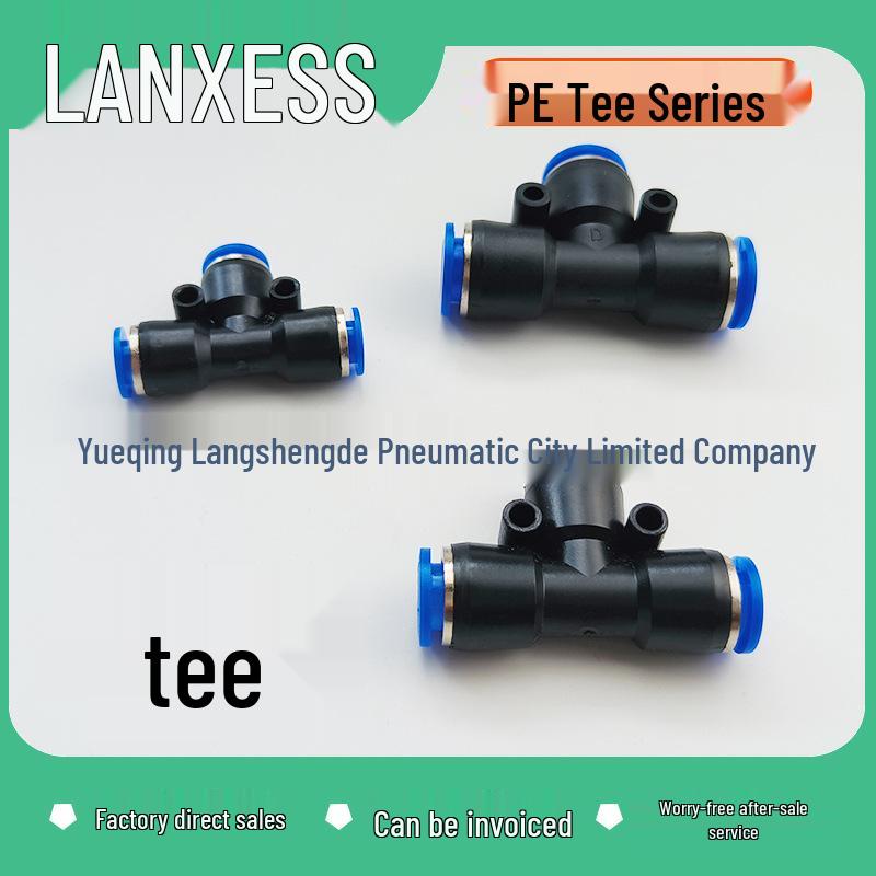 

Pneumatic T-Piece Quick Connectors, Plastic Air Tubing, PE6-16mm PE-6 T-piece 1pcs
