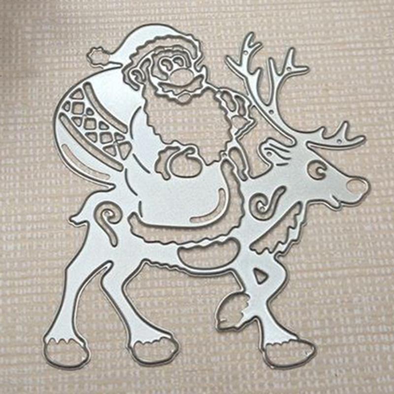 

PDTO Санта-Клаус Лось металлический трафарет DIY Скрапбукинг ремесло альбом изготовление карточек новый