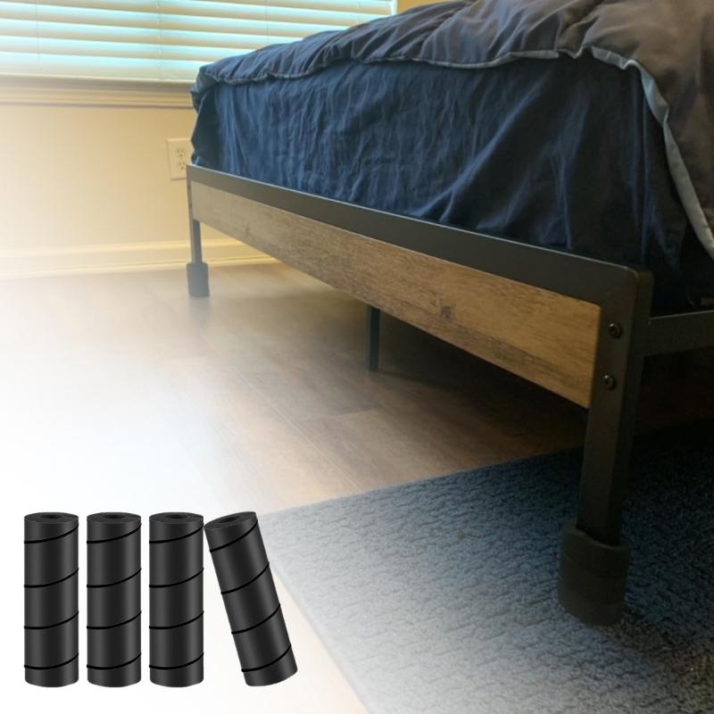 4 Pack Bed Frame Leg Protectors Covers High Density Foam Padding Home Accessory for Floor and Furniture Protective