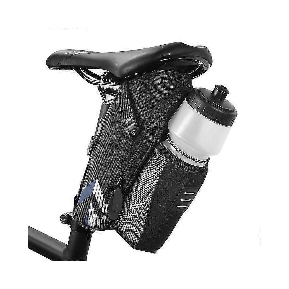 ROSWHEEL 1.8L Bike Saddle Bag with Taillight Hook - Waterproof Cycling Storage Bag for Bicycle Accessories