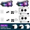 Motorcycle Bluetooth 6.0 Helmet Headset 1000mAh Moto Earphone Motorbike Hands Free Wireless Headphone with Ambient Light