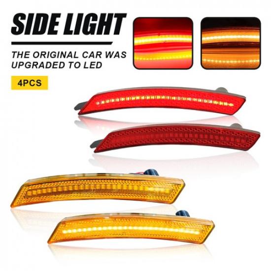 For MINI Cooper 2007-16 Amber LED Front Red Rear Wheel Arch Side Marker Light EV