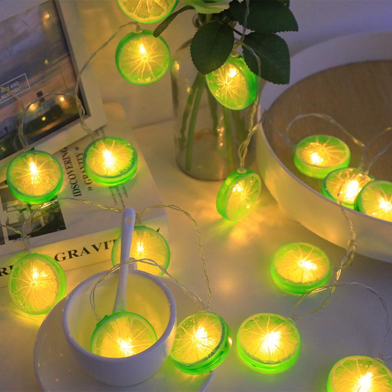 LED Lemon Slice Fresh Style String Lights for Festivals and Street Stalls
