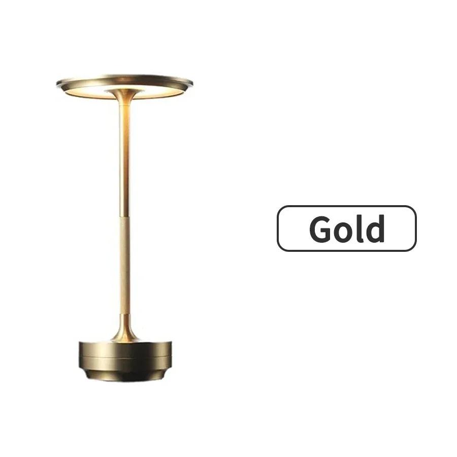 

Перезаряжаемая беспроводная настольная лампа для спальни, перезаряжаемая, сенсорная лампа, походная свеча, креативная, USB-C, настольная лампа changeable золотой