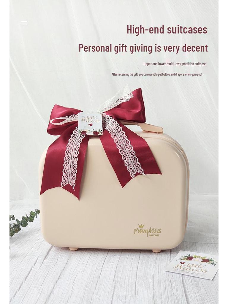 Baby Girl Red Lace Rose Dress - First Birthday Princess Outfit with Gift Box