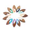 3pcs Hollow Olive Resin Wood Charms Secret Wood Resin Pendants For Earring Keychain Necklace DIY Jewelry Make 3.8cm X 1.6cm