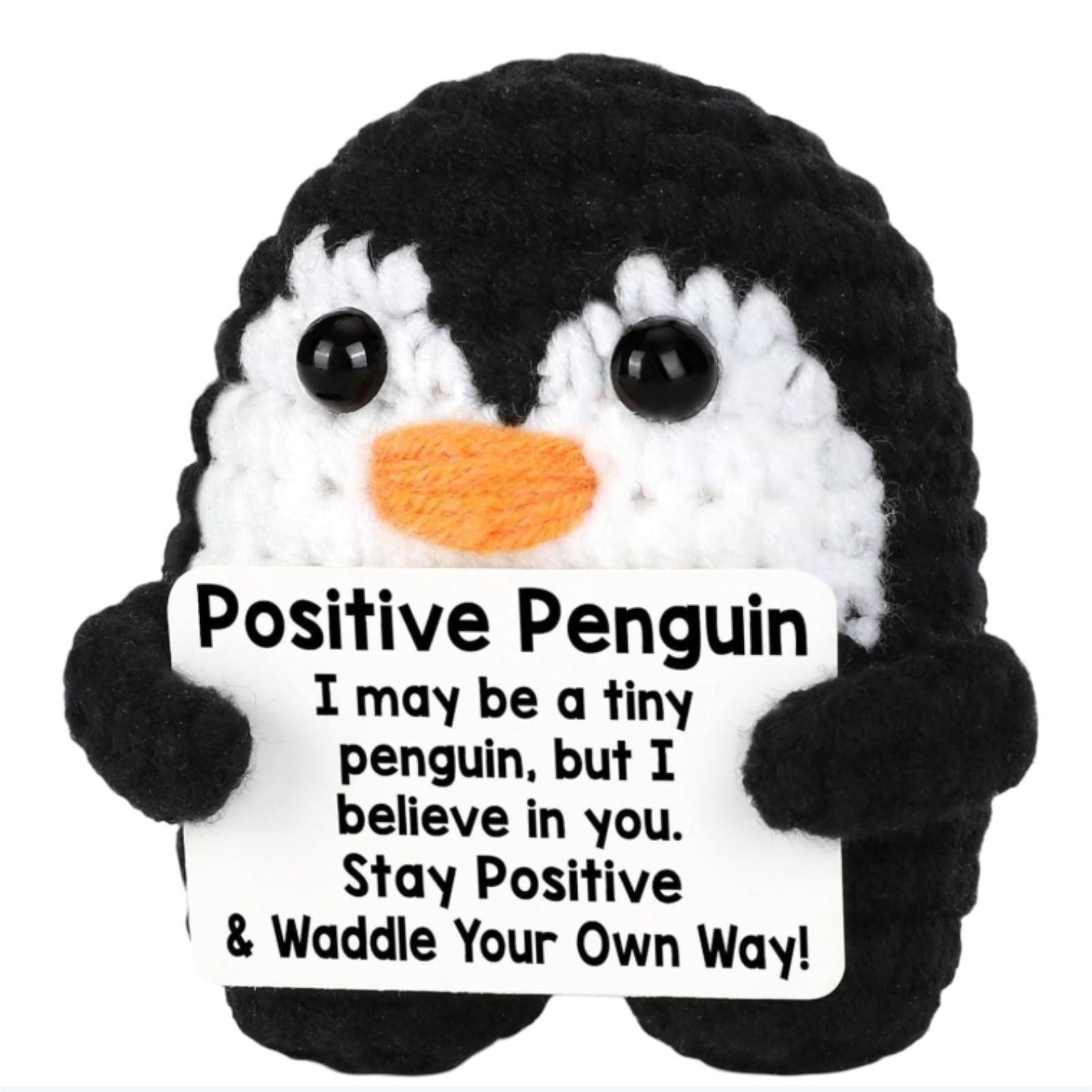 

Positive Energy Cute Penguin Handmade Woolen Products Hook Weaving Dolls Fun Animal Gifts One Size