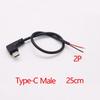 1Pcs USB Type C Micro  2/4 Pin Male / Female Wire Connector  Plug Socket DIY Repair Charging Power Supply Extension Cable Cords