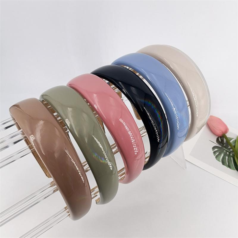 Minimalista Copricapo da Donna Lucido Pelle Sintetica Fasce Spugnose per Donna Ragazze Shopping Viaggio Copricapo Dolce Cerchio per Capelli