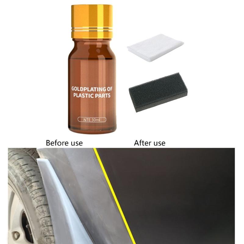 Car Cleaner Refresher Auto Repair Agent Plastic Restoring Liquid Interior Plastic Revitalizing Coating Agent 30ml/1fl oz
