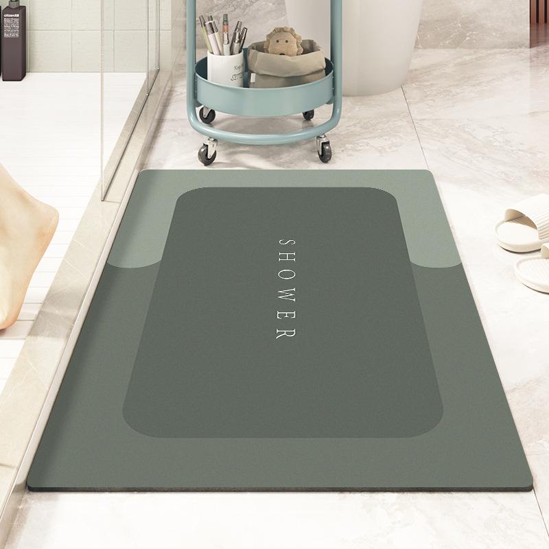 Absorbent Mat Toilet Door Non-slip Mat Quick Drying Soft Diatom Mud Toilet Bathroom Floor Mat Oval