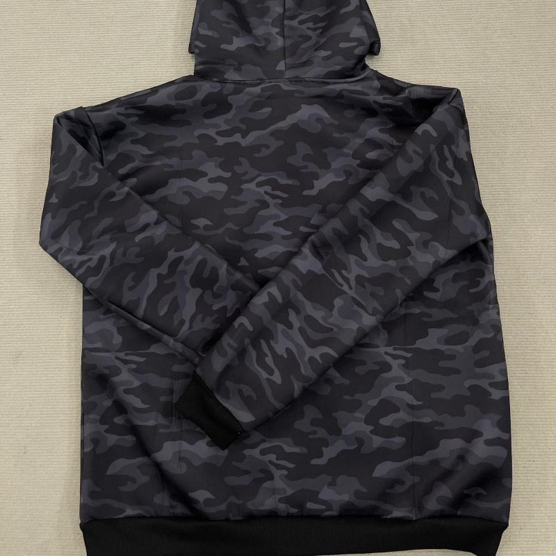 Evropská a americká podzimní a zimní retro personalizovaná módní volná maskáčová mikina s kapucí pro muže a ženy