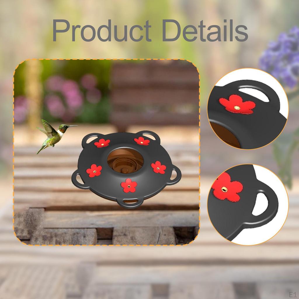 Base Replacement Metal Cover Waterer Outdoor Backyard Wrap Around Perch with Shaped Feeding Ports