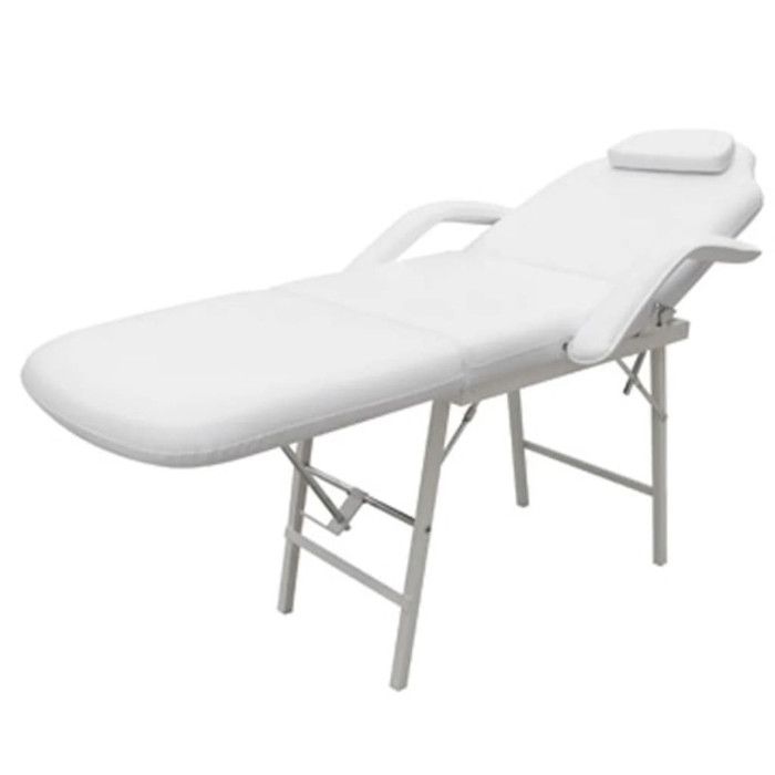 VidaXL Massage Chair for Facial Treatment Faux Leather White