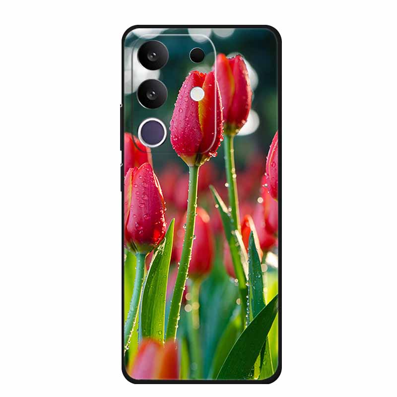 Phone Case For Vivo T4x 5G Y300T 2025 Case 6.72" Black Silicone TPU Soft Back Cover For Vivo Y29 4G Cases Y 29 Coque Funda Para