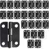 24pcs Butt Hinges Black Door Hinges, 1" X 3/4" Cabinet Door Hinge, Flat Foldi