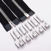 10 Set Non-Slip Stopper Metal Zipper Closure Head Zip End Lock Clothes Zippers Bottom Socket Repair Kit Accessories