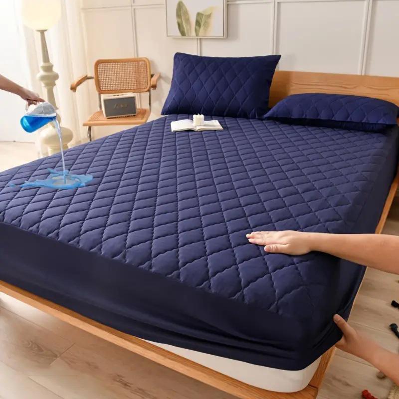Quilted Waterproof Mattress Protector: Anti-Slip Urine Shield Cover