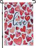 Valentine Garden Ags Decors,12x18 Inch Vertical Double Sided Valentines Day Yard Decorations Outdoor Love Hearts Anniversa