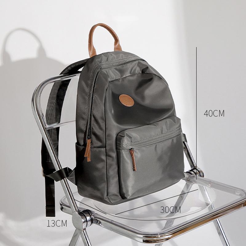Fashionable Backpack Nylon Large Capacity Backpack Commuting Korean Version Simple Computer Bag Casual Travel Backpack
