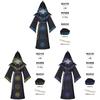 Costume Cosplay Veste da Mago Fantasy per Halloween e Spettacoli Teatrali in Materiale Poliestere