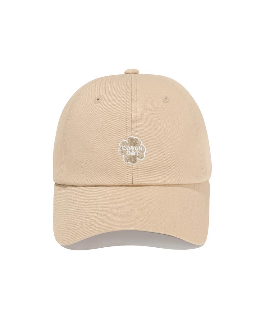 COVERNAT WOMAN Clover Heart Small Logo Ball Cap Beige