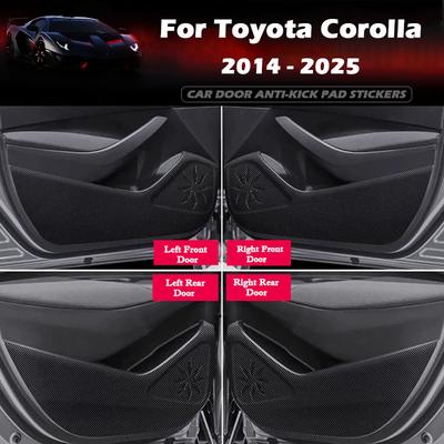 Car Door Anti Kick Pad Protection Stickers for Toyota Corolla 2014-2025 Glove Box Carbon Fiber Anti-dirty Sticker Accessories