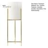 Elegant Ceramic Planter 1 Set Flower Pot Stylish Iron Frame Stand Plant For Office Flowerpot for Home Room Decoration