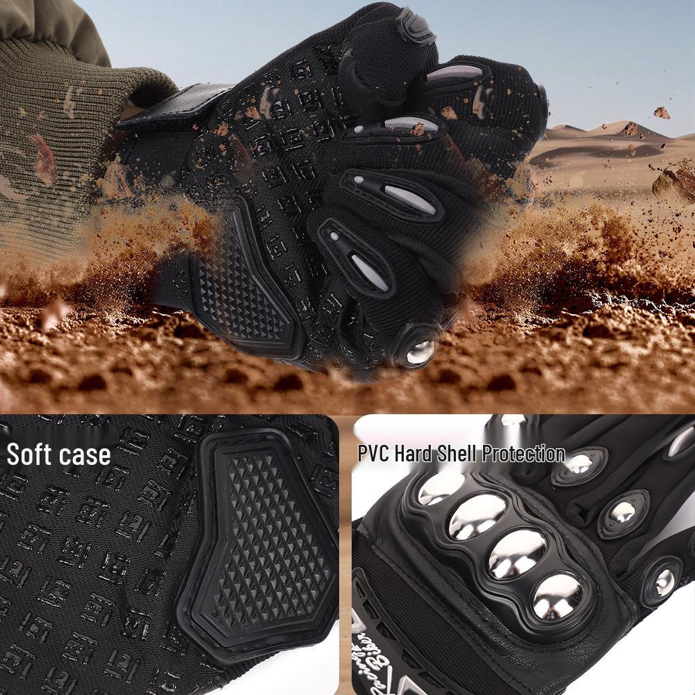 Breathable Racing Motorcycle Gloves - Anti-Collision, Anti-Slip, Touchscreen Full Finger Design