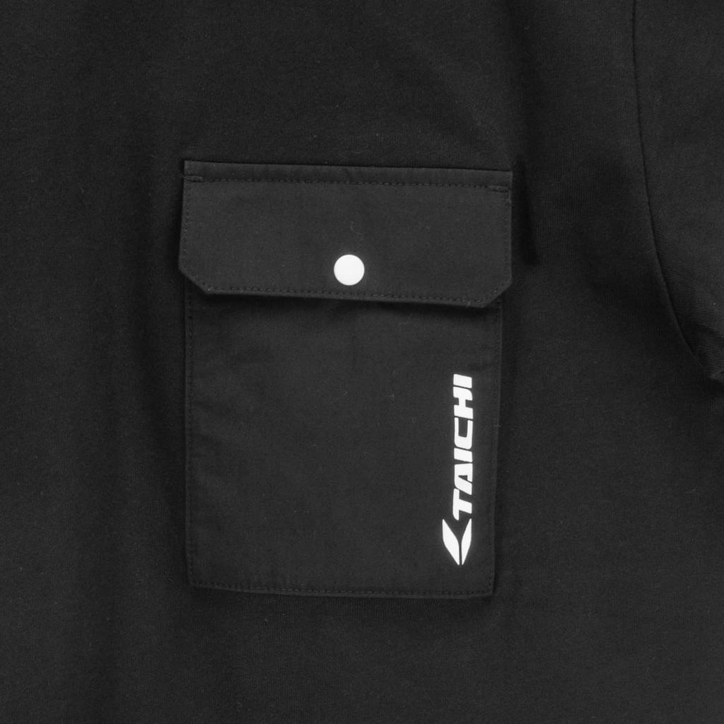 RS TAICHI S/S BAUMWOLLE TASCHEN T-SHIRT, NEWERA, Schwarz, Größe L [NEU008]