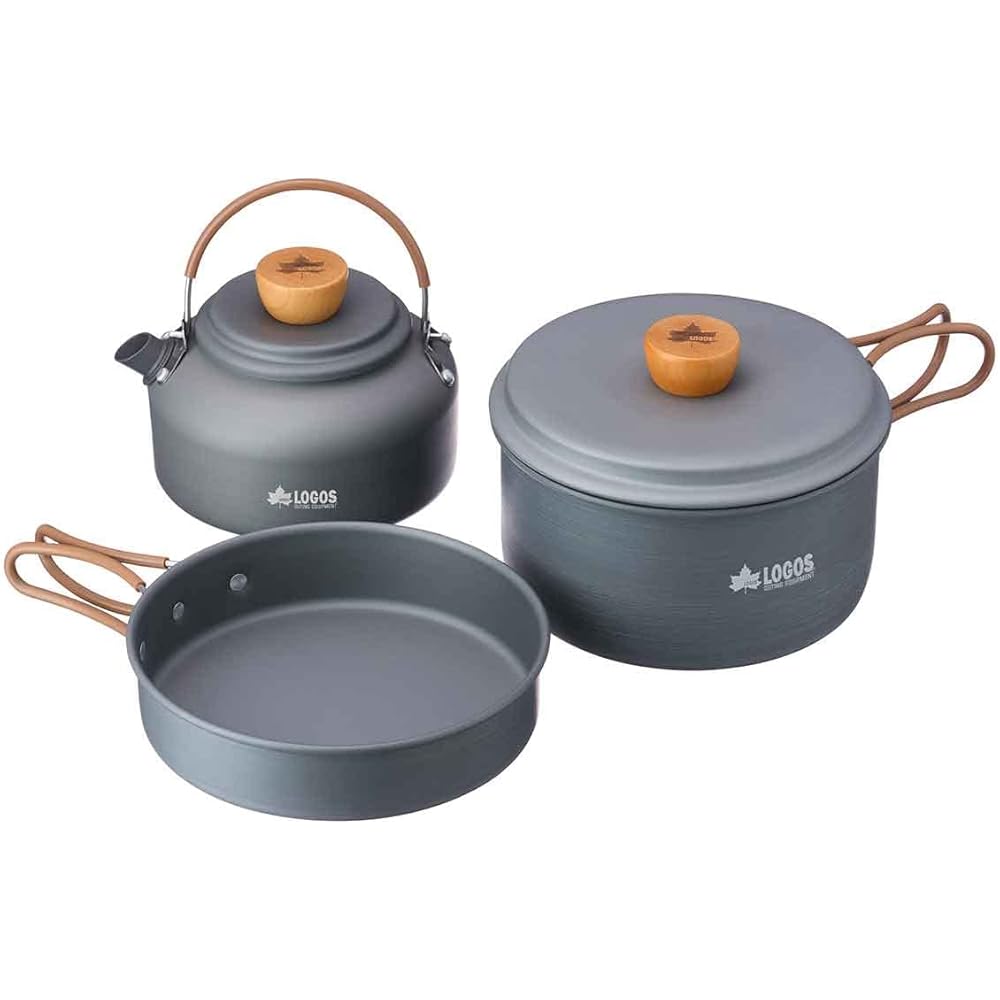 LOGOS Cooker & Kettle Set 81210212 Camping Hard Anodized