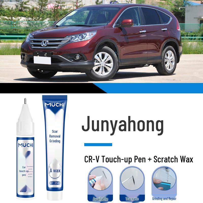 CRV Crystal White Pearl & Black Touch-Up Paint Pen for Car Scratches